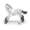 PAPO Horse and Ponies Black Appaloosa Foal Toy Figure, Three Years or Above, White/Black (51540)