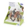 PAPO Horse and Ponies Competition Horse with Rider Toy Figure, Three Years or Above, Multi-colour (51561)