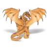 PAPO Fantasy World Gold Two Headed Dragon Toy Figure, Three Years or Above, Gold (38938)