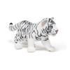 PAPO Wild Animal Kingdom White Tiger Cub Toy Figure, Three Years or Above, Black/White (50048)