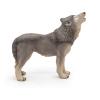 PAPO Wild Animal Kingdom Howling Wolf Toy Figure, Three Years or Above, Grey (50171)