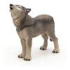 PAPO Wild Animal Kingdom Howling Wolf Toy Figure, Three Years or Above, Grey (50171)