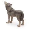 PAPO Wild Animal Kingdom Howling Wolf Toy Figure, Three Years or Above, Grey (50171)