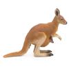 PAPO Wild Animal Kingdom Kangaroo with Joey Toy Figure, Three Years or Above, Brown (50188)