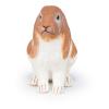 PAPO Farmyard Friends Lop Rabbit Toy Figure, Three Years or Above, Brown/White (51173)