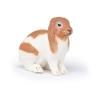 PAPO Farmyard Friends Lop Rabbit Toy Figure, Three Years or Above, Brown/White (51173)