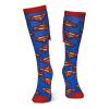 DC COMICS Superman All-over Logos with Cape Knee High Sock, 1 Pack, Female, 39/42, Multi-colour (KH431723SPM-39/42)