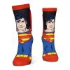 DC COMICS Superman Man of Steel with Cape Novelty Socks, 1 Pack, Unisex, 43/46, Multi-colour (NS050840SPM-43/46)