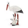 PAPO Wild Animal Kingdom Stork and Baby Stork Toy Figure, Three Years or Above, White/Black (50159)