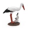 PAPO Wild Animal Kingdom Stork and Baby Stork Toy Figure, Three Years or Above, White/Black (50159)