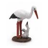 PAPO Wild Animal Kingdom Stork and Baby Stork Toy Figure, Three Years or Above, White/Black (50159)