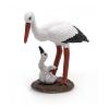 PAPO Wild Animal Kingdom Stork and Baby Stork Toy Figure, Three Years or Above, White/Black (50159)