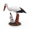 PAPO Wild Animal Kingdom Stork and Baby Stork Toy Figure, Three Years or Above, White/Black (50159)