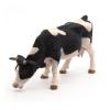 PAPO Farmyard Friends Black & White Grazing Cow Toy Figure, Three Years or Above, Black/White (51150)
