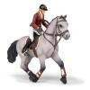 PAPO Horses and Ponies Competition Horse and Horsewoman Toy Figure, Three Years or Above, Grey (51563)