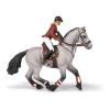 PAPO Horses and Ponies Competition Horse and Horsewoman Toy Figure, Three Years or Above, Grey (51563)