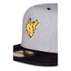 POKEMON Pika Pixelated Snapback Baseball Cap, Grey/Black (SB687265POK)