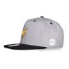 POKEMON Pika Pixelated Snapback Baseball Cap, Grey/Black (SB687265POK)