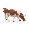 PAPO Farmyard Friends Grazing Simmental Cow Toy Figure, 10 Months or Above, Brown/White (51147)