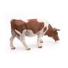 PAPO Farmyard Friends Grazing Simmental Cow Toy Figure, 10 Months or Above, Brown/White (51147)