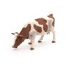 PAPO Farmyard Friends Grazing Simmental Cow Toy Figure, 10 Months or Above, Brown/White (51147)