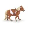 PAPO Horses and Ponies Shetland Pony with Saddle Toy Figure, 3 Years or Above, Brown/White (51559)