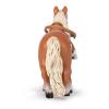 PAPO Horses and Ponies Shetland Pony with Saddle Toy Figure, 3 Years or Above, Brown/White (51559)