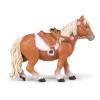 PAPO Horses and Ponies Shetland Pony with Saddle Toy Figure, 3 Years or Above, Brown/White (51559)