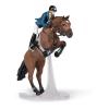 PAPO Horses and Ponies Jumping Horse and Horseman Toy Figure, 3 Years or Above, Multi-colour (51562)