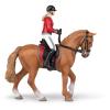 PAPO Horses and Ponies Walking Horse and Horsewoman Toy Figure, 3 Years or Above, Multi-colour (51564)