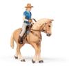 PAPO Horses and Ponies Cowgirl and Her Horse Toy Figure, 3 Years or Above, Multi-colour (51566)