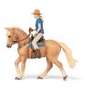 PAPO Horses and Ponies Cowgirl and Her Horse Toy Figure, 3 Years or Above, Multi-colour (51566)