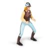 PAPO Horses and Ponies Blue Trendy Rider Toy Figure, 3 Years or Above, Multi-colour (52009)