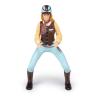 PAPO Horses and Ponies Blue Trendy Rider Toy Figure, 3 Years or Above, Multi-colour (52009)