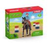 SCHLEICH Farm World Cowgirl Barrel Racing Fun Toy Playset, 3 to 8 Years, Multi-colour (42576)