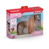 SCHLEICH Horse Club Beauty Horse English Thoroughbred Mare Toy Figure, 4 Years and Above, Brown (42582)