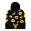 POKEMON 3D Pikachu Patch with All-over Print Beanie & Knitted Gloves Giftset, Black/Yellow (GS625363POK)
