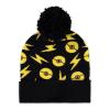 POKEMON 3D Pikachu Patch with All-over Print Beanie & Knitted Gloves Giftset, Black/Yellow (GS625363POK)