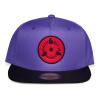 NARUTO SHIPPUDEN Sasuke Symbol Patch Snapback Baseball Cap, Purple/Black (SB183526NRT)