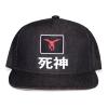 DEATH NOTE Ryuk Silhouette Patch Shinigami Denim Snapback Baseball Cap, Dark Grey/Grey (SB807623DTH)