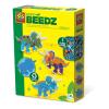 SES CREATIVE Beedz Triceratops Dino Green 1200 Iron-on Beads Mosaic Art Kit, Five Years and Above (06405)