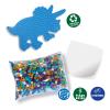 SES CREATIVE Beedz Triceratops Dino Green 1200 Iron-on Beads Mosaic Art Kit, Five Years and Above (06405)