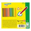SES CREATIVE Triangular XL Grip Colouring Pens, 12 Colours Set Markers, 3 to 6 Years (14696)