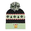 POKEMON Pikachu Christmas Festive Beanie & Scarf Gift Set, Green/Black (BSC018773POK)