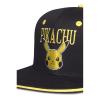 POKEMON Angry Pika Snapback Baseball Cap, Black/Yellow (SB775057POK)