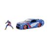 MARVEL COMICS Captain America Ford Mustang Die Cast Vehicle with Figure, Blue (253225007)