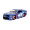 MARVEL COMICS Captain America Ford Mustang Die Cast Vehicle with Figure, Blue (253225007)