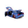 MARVEL COMICS Captain America Ford Mustang Die Cast Vehicle with Figure, Blue (253225007)