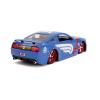 MARVEL COMICS Captain America Ford Mustang Die Cast Vehicle with Figure, Blue (253225007)