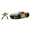 MARVEL COMICS X-Men Wolverine Chevy Corvette Die Cast Vehicle with Figure, Blue/Yellow (253225025SSU)